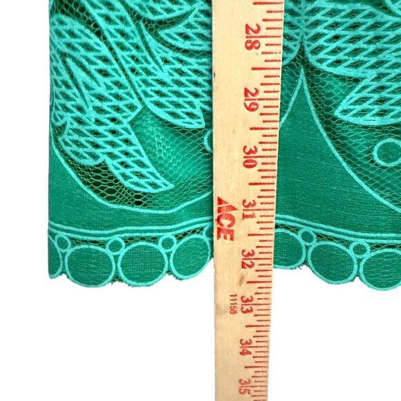 NWT Eliza J Malta Textured Floral Lined Shift Mini Dress 4P Green Cocktail - Picture 7 of 8